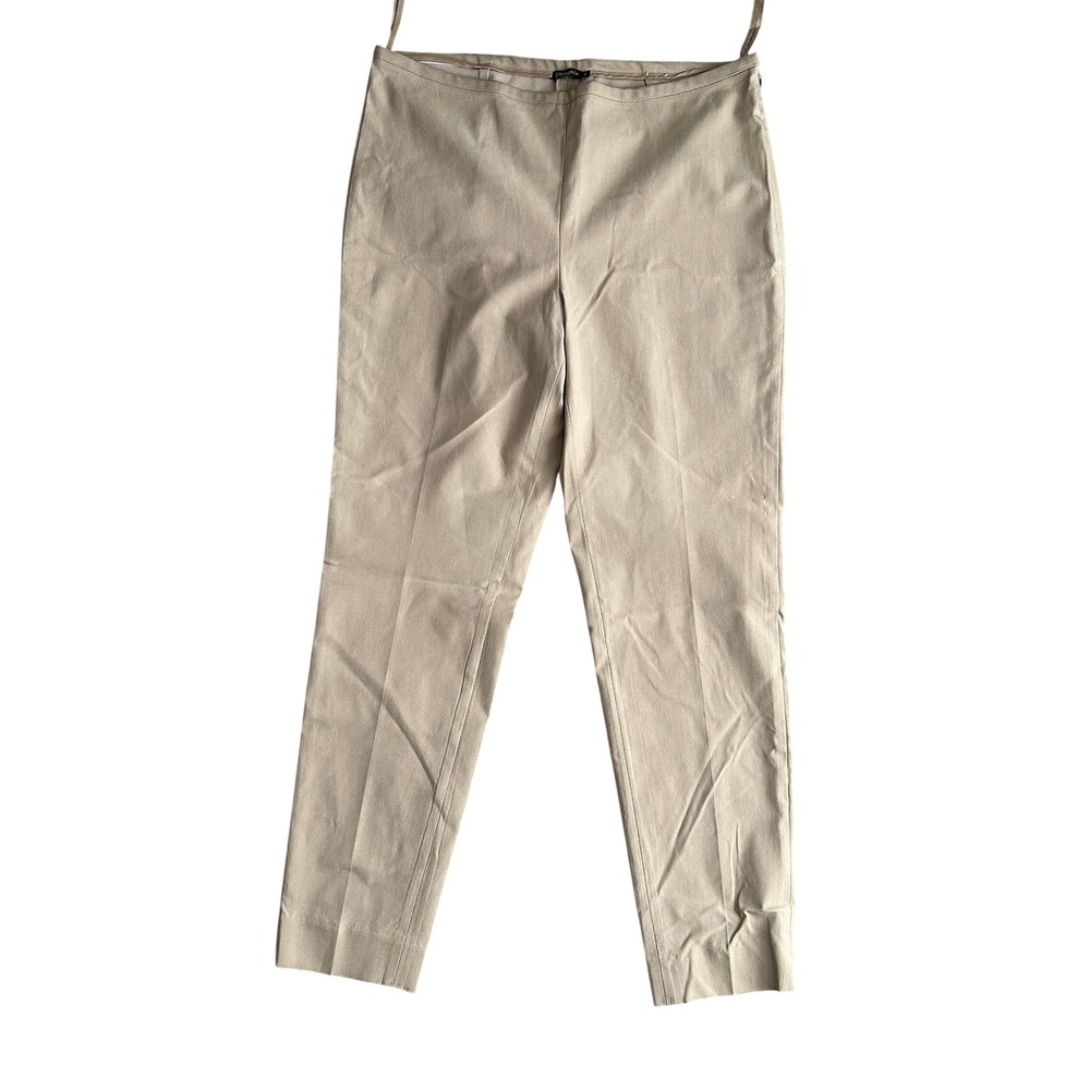 J.McLaughlin Beige Pants Size 12 Straight Leg Casual‎ Career Trousers